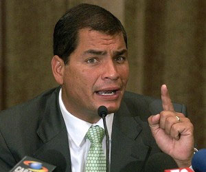 Rafael Correa, Presidente de Ecuador. Foto de archivo