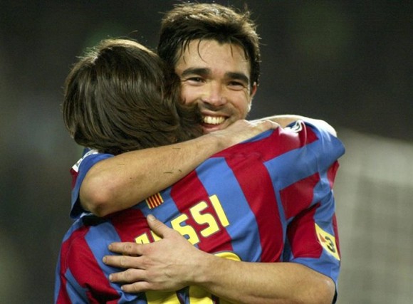 Lionel Messi y Deco.