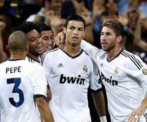 Real Madrid celebra el gol de Cristiano