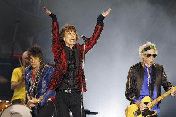 os Rolling Stones, durante su concierto en el Santiago Bernabéu de Madrid, España. Foto: EFE. 